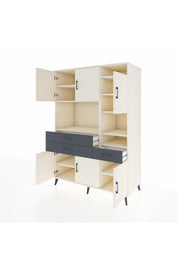 Kronos Dolap 10 Raflı 3 Çekmeceli 6 Kapaklı 132x59x195 Aytaşı-Aytaşı/Antrasit