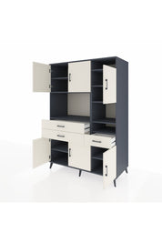 Kronos Dolap 10 Raflı 3 Çekmeceli 6 Kapaklı 132x59x195 Antrasit-Aytaşı/Aytaşı