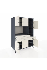Kronos Dolap 10 Raflı 3 Çekmeceli 6 Kapaklı 132x59x195 Antrasit-Aytaşı/Aytaşı