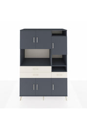 Kronos Dolap 10 Raflı 3 Çekmeceli 6 Kapaklı 132x59x195 Antrasit-Antrasit/Aytaşı