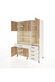 Kronos Dolap 9 Raflı 5 Çekmeceli 5 Kapaklı 132x59x195 Aytaşı-Çam/Aytaşı