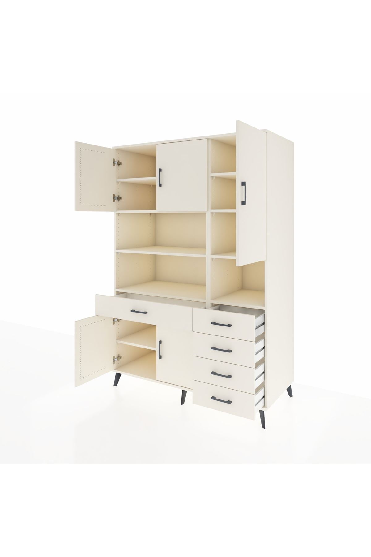 Kronos Dolap 9 Raflı 5 Çekmeceli 5 Kapaklı 132x59x195 Aytaşı-Aytaşı/Aytaşı