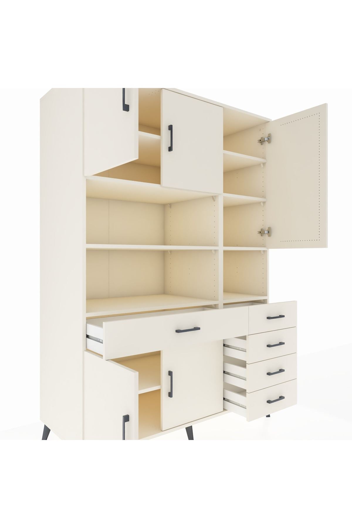 Kronos Dolap 9 Raflı 5 Çekmeceli 5 Kapaklı 132x59x195 Aytaşı-Aytaşı/Aytaşı