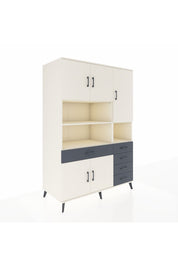 Kronos Dolap 9 Raflı 5 Çekmeceli 5 Kapaklı 132x59x195 Aytaşı-Aytaşı/Antrasit