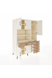 Kronos Dolap 9 Raflı 5 Çekmeceli 5 Kapaklı 132x59x195 Aytaşı-Aytaşı/Çam