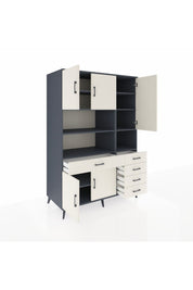 Kronos Dolap 9 Raflı 5 Çekmeceli 5 Kapaklı 132x59x195 Antrasit-Aytaşı/Aytaşı