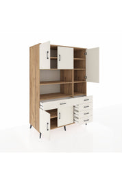 Kronos Dolap 9 Raflı 5 Çekmeceli 5 Kapaklı 132x59x195 Çam-Aytaşı/Aytaşı