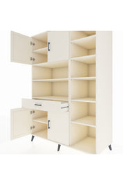 Kronos Dolap 10 Raflı Tek Çekmeceli 4 Kapaklı 132x59x195 Aytaşı-Aytaşı/Aytaşı