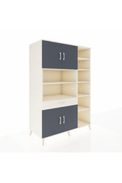 Kronos Dolap 10 Raflı Tek Çekmeceli 4 Kapaklı 132x59x195 Aytaşı-Antrasit/Aytaşı