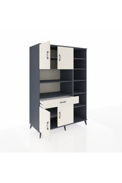 Kronos Dolap 10 Raflı Tek Çekmeceli 4 Kapaklı 132x59x195 Antrasit-Aytaşı/Aytaşı