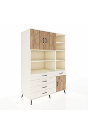 Kronos Dolap 9 Raflı 5 Çekmeceli 3 Kapaklı 132x59x195 Aytaşı-Çam/Aytaşı