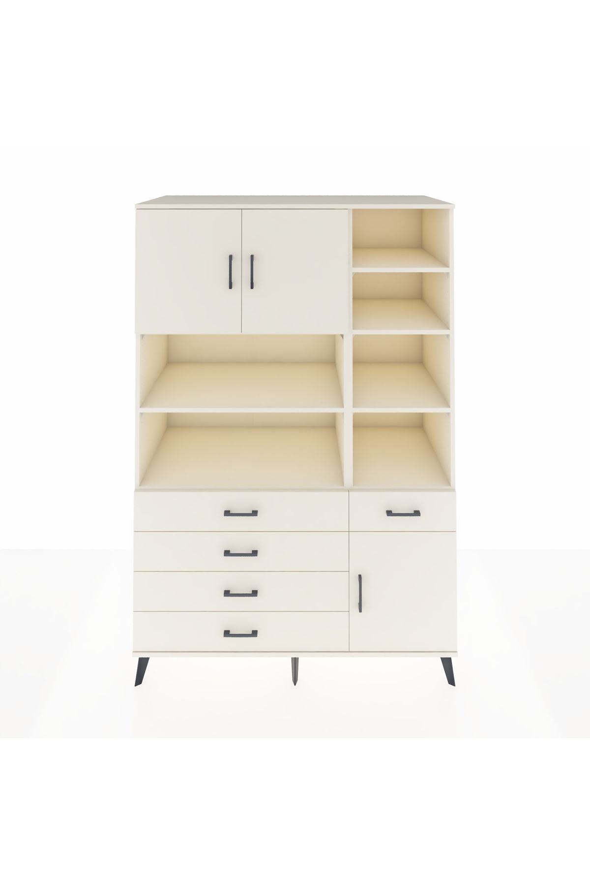 Kronos Dolap 9 Raflı 5 Çekmeceli 3 Kapaklı 132x59x195 Aytaşı-Aytaşı/Aytaşı