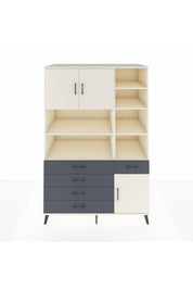 Kronos Dolap 9 Raflı 5 Çekmeceli 3 Kapaklı 132x59x195 Aytaşı-Aytaşı/Antrasit