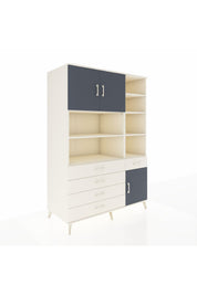 Kronos Dolap 9 Raflı 5 Çekmeceli 3 Kapaklı 132x59x195 Aytaşı-Antrasit/Aytaşı