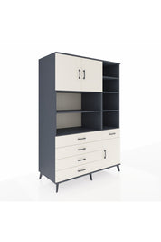 Kronos Dolap 9 Raflı 5 Çekmeceli 3 Kapaklı 132x59x195 Antrasit-Aytaşı/Aytaşı
