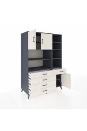 Kronos Dolap 9 Raflı 5 Çekmeceli 3 Kapaklı 132x59x195 Antrasit-Aytaşı/Aytaşı