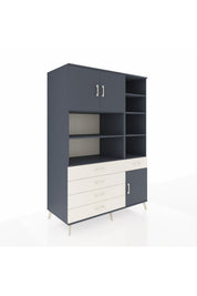 Kronos Dolap 9 Raflı 5 Çekmeceli 3 Kapaklı 132x59x195 Antrasit-Antrasit/Aytaşı