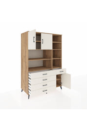 Kronos Dolap 9 Raflı 5 Çekmeceli 3 Kapaklı 132x59x195 Çam-Aytaşı/Aytaşı