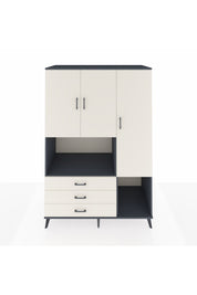 Kronos Dolap 6 Raflı 3 Çekmeceli 3 Kapaklı 132x59x195 Antrasit-Aytaşı/Aytaşı