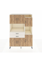 Kronos Dolap 9 Raflı 2 Çekmeceli 6 Kapaklı 132x59x195 Aytaşı-Çam/Aytaşı