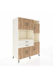 Kronos Dolap 9 Raflı 2 Çekmeceli 6 Kapaklı 132x59x195 Aytaşı-Çam/Aytaşı