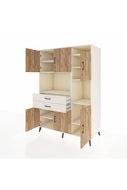 Kronos Dolap 9 Raflı 2 Çekmeceli 6 Kapaklı 132x59x195 Aytaşı-Çam/Aytaşı