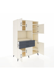 Kronos Dolap 9 Raflı 2 Çekmeceli 6 Kapaklı 132x59x195 Aytaşı-Aytaşı/Antrasit