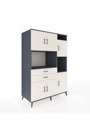 Kronos Dolap 9 Raflı 2 Çekmeceli 6 Kapaklı 132x59x195 Antrasit-Aytaşı/Aytaşı