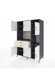 Kronos Dolap 9 Raflı 2 Çekmeceli 6 Kapaklı 132x59x195 Antrasit-Aytaşı/Aytaşı