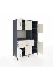 Kronos Dolap 9 Raflı 2 Çekmeceli 6 Kapaklı 132x59x195 Antrasit-Aytaşı/Aytaşı