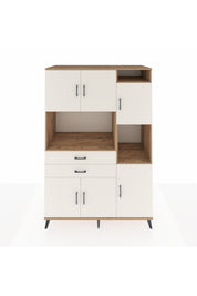 Kronos Dolap 9 Raflı 2 Çekmeceli 6 Kapaklı 132x59x195 Çam-Aytaşı/Aytaşı