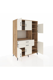 Kronos Dolap 9 Raflı 2 Çekmeceli 6 Kapaklı 132x59x195 Çam-Aytaşı/Aytaşı