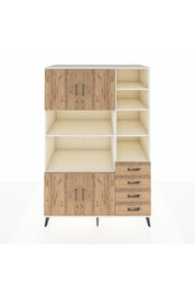 Kronos Dolap 9 Raflı 4 Çekmeceli 4 Kapaklı 132x59x195 Aytaşı-Çam/Çam