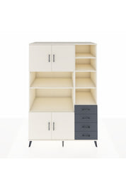 Kronos Dolap 9 Raflı 4 Çekmeceli 4 Kapaklı 132x59x195 Aytaşı-Aytaşı/Antrasit