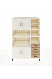 Kronos Dolap 9 Raflı 4 Çekmeceli 4 Kapaklı 132x59x195 Aytaşı-Aytaşı/Çam