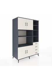 Kronos Dolap 9 Raflı 4 Çekmeceli 4 Kapaklı 132x59x195 Antrasit-Aytaşı/Aytaşı