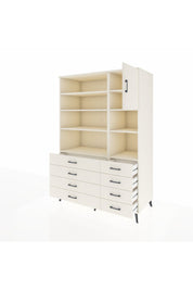 Kronos Dolap 8 Raflı 8 Çekmeceli Tek Kapaklı 132x59x195 Aytaşı-Aytaşı/Aytaşı