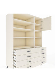 Kronos Dolap 8 Raflı 8 Çekmeceli Tek Kapaklı 132x59x195 Aytaşı-Aytaşı/Aytaşı