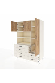 Kronos Dolap 9 Raflı 6 Çekmeceli 3 Kapaklı 132x59x195 Aytaşı-Çam/Aytaşı