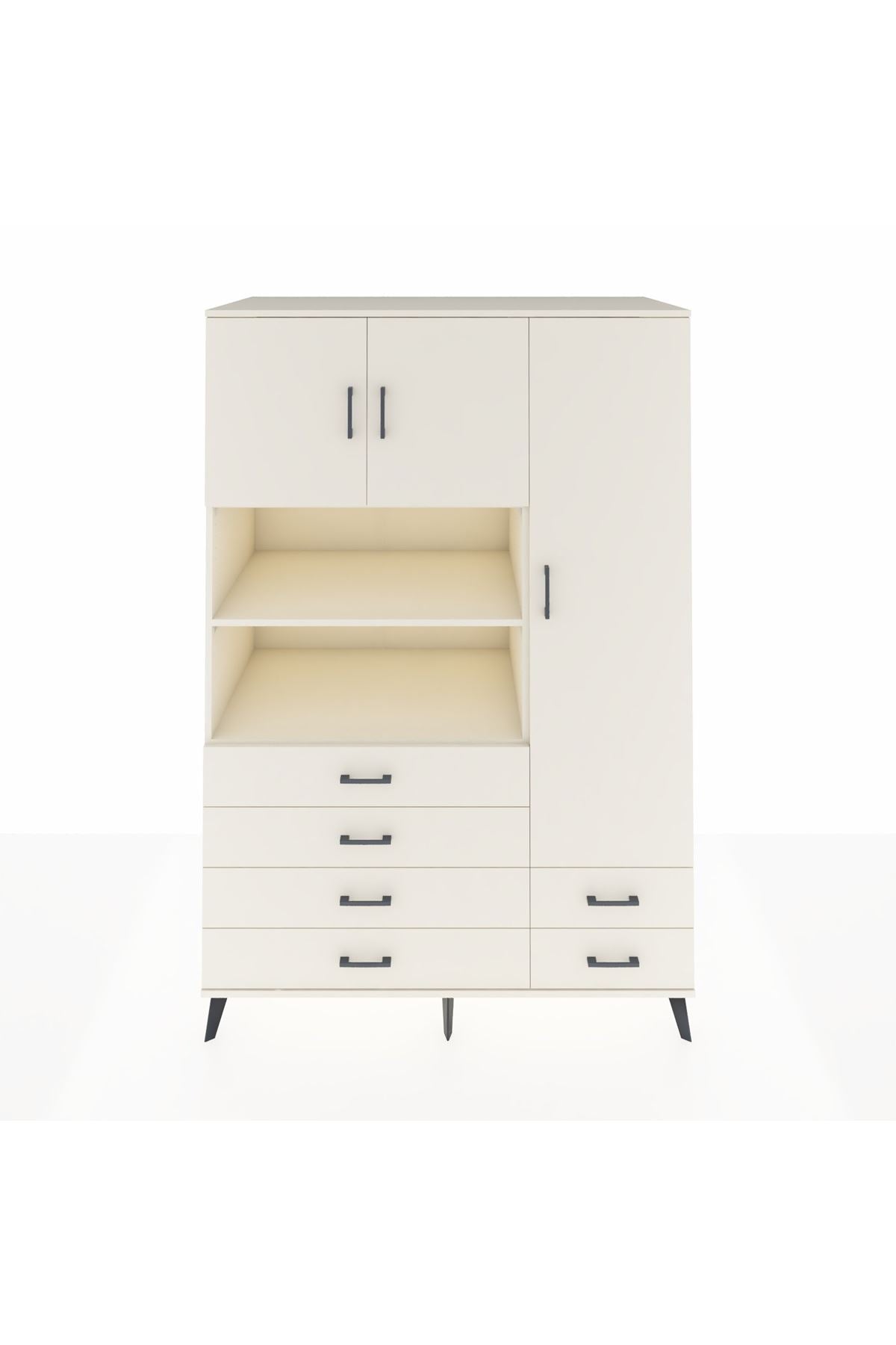 Kronos Dolap 9 Raflı 6 Çekmeceli 3 Kapaklı 132x59x195 Aytaşı-Aytaşı/Aytaşı