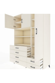 Kronos Dolap 9 Raflı 6 Çekmeceli 3 Kapaklı 132x59x195 Aytaşı-Aytaşı/Aytaşı