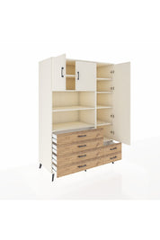 Kronos Dolap 9 Raflı 6 Çekmeceli 3 Kapaklı 132x59x195 Aytaşı-Aytaşı/Çam