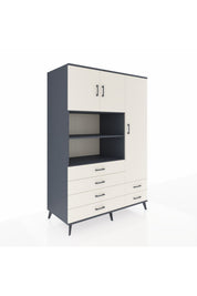 Kronos Dolap 9 Raflı 6 Çekmeceli 3 Kapaklı 132x59x195 Antrasit-Aytaşı/Aytaşı