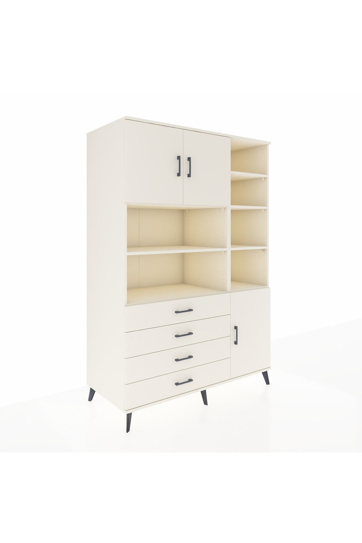 Kronos Dolap 9 Raflı 4 Çekmeceli 3 Kapaklı 132x59x195 Aytaşı-Aytaşı/Aytaşı