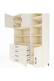 Kronos Dolap 9 Raflı 4 Çekmeceli 3 Kapaklı 132x59x195 Aytaşı-Aytaşı/Aytaşı