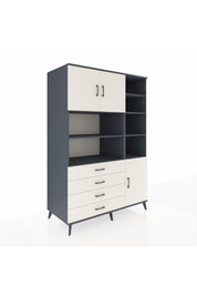 Kronos Dolap 9 Raflı 4 Çekmeceli 3 Kapaklı 132x59x195 Antrasit-Aytaşı/Aytaşı