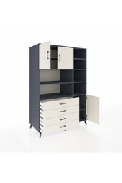 Kronos Dolap 9 Raflı 4 Çekmeceli 3 Kapaklı 132x59x195 Antrasit-Aytaşı/Aytaşı