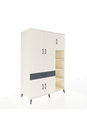 Kronos Dolap 10 Raflı Tek Çekmeceli 5 Kapaklı 132x59x195 Aytaşı-Aytaşı/Antrasit