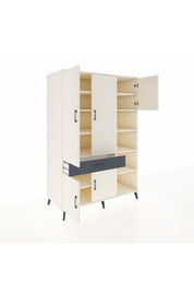 Kronos Dolap 10 Raflı Tek Çekmeceli 5 Kapaklı 132x59x195 Aytaşı-Aytaşı/Antrasit