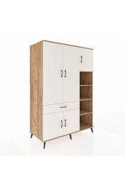 Kronos Dolap 10 Raflı Tek Çekmeceli 5 Kapaklı 132x59x195 Çam-Aytaşı/Aytaşı